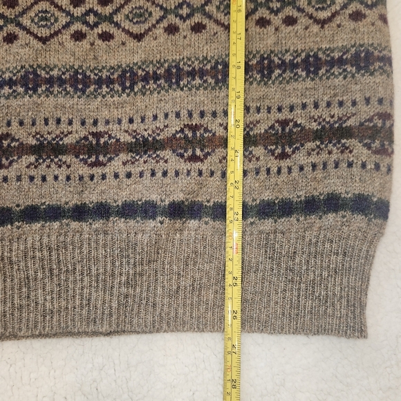 Vintage Eddie Bauer Fair Isle Wool Sweater Size L - Picture 5 of 5